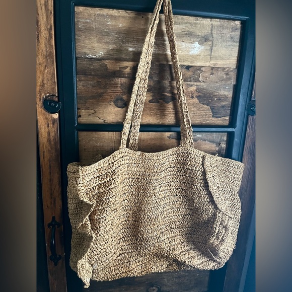 Natural Woven Tote Bag - Picture 3 of 5